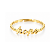 Everlasting Hope Adjustable Ring Gold and Silver