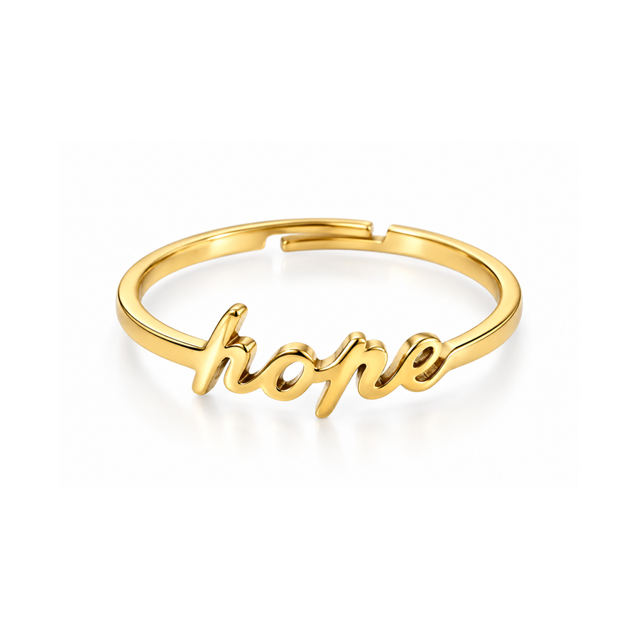 Everlasting Hope Adjustable Ring Gold and Silver