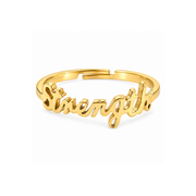Strength Adjustable Ring in Gold and Silver