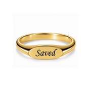Saved Signet Ring in Gold, Silver & Rose Gold (Made to Order Ships in 2-3 weeks)