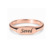 Saved Signet Ring in Gold, Silver & Rose Gold (Made to Order Ships in 2-3 weeks)