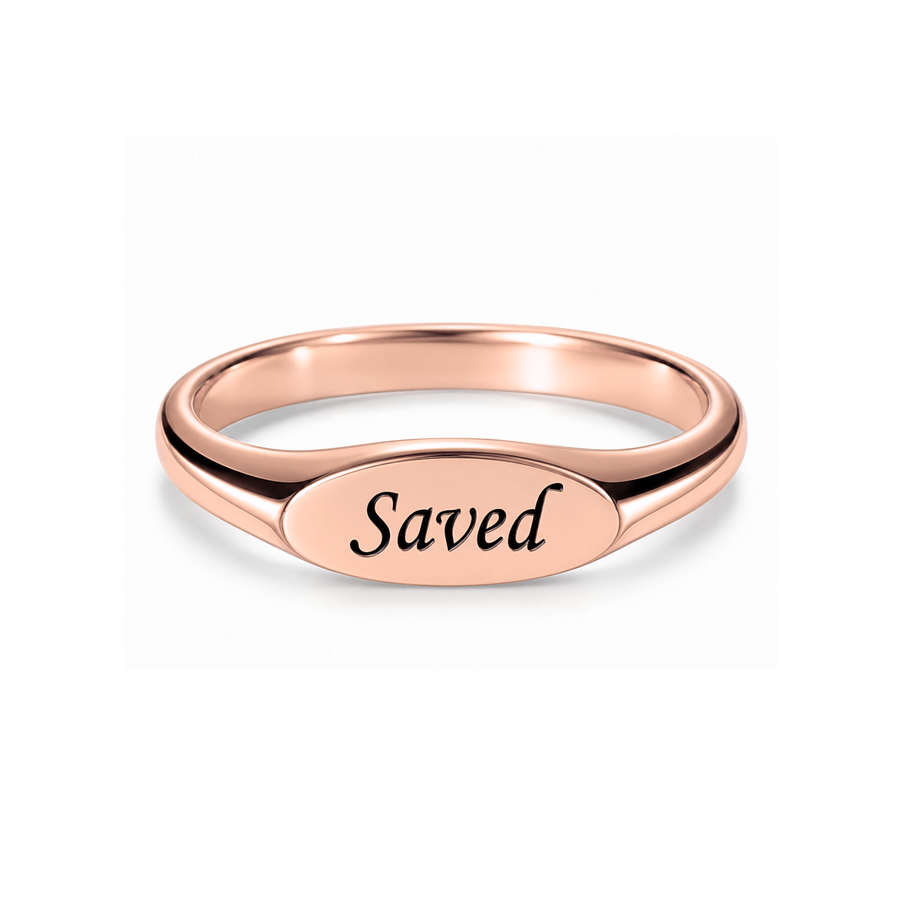 Saved Signet Ring in Gold, Silver & Rose Gold (Made to Order Ships in 2-3 weeks)