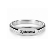 Redeemed Signet Ring in Gold, Silver & Rose Gold (Made to Order Ships in 2-3 weeks)