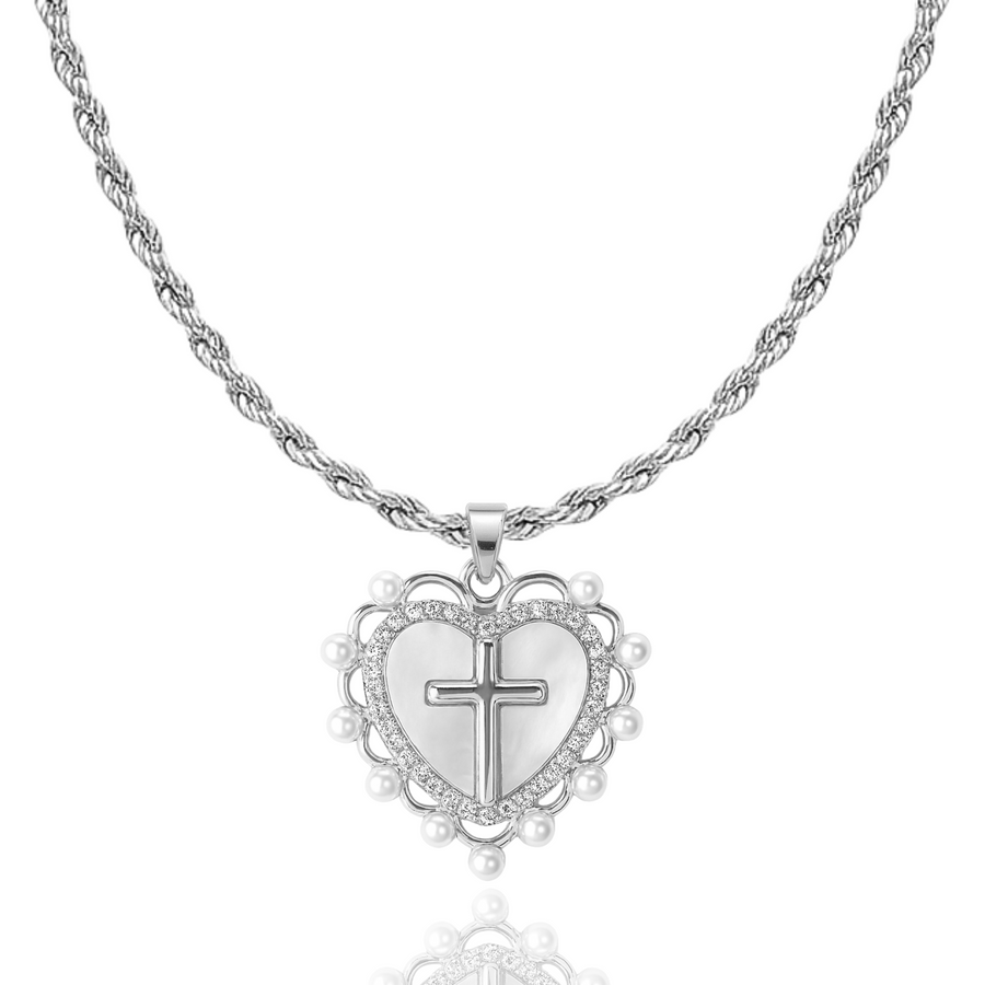 God is Love Necklace in Gold & Silver