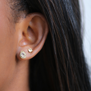 No More Tears Studs in Gold & Silver