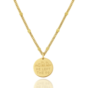 'He Left The 99' Necklace in Gold, Silver & Rose Gold