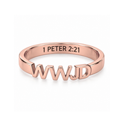 WWJD Ring in Gold, Silver & Rose Gold
