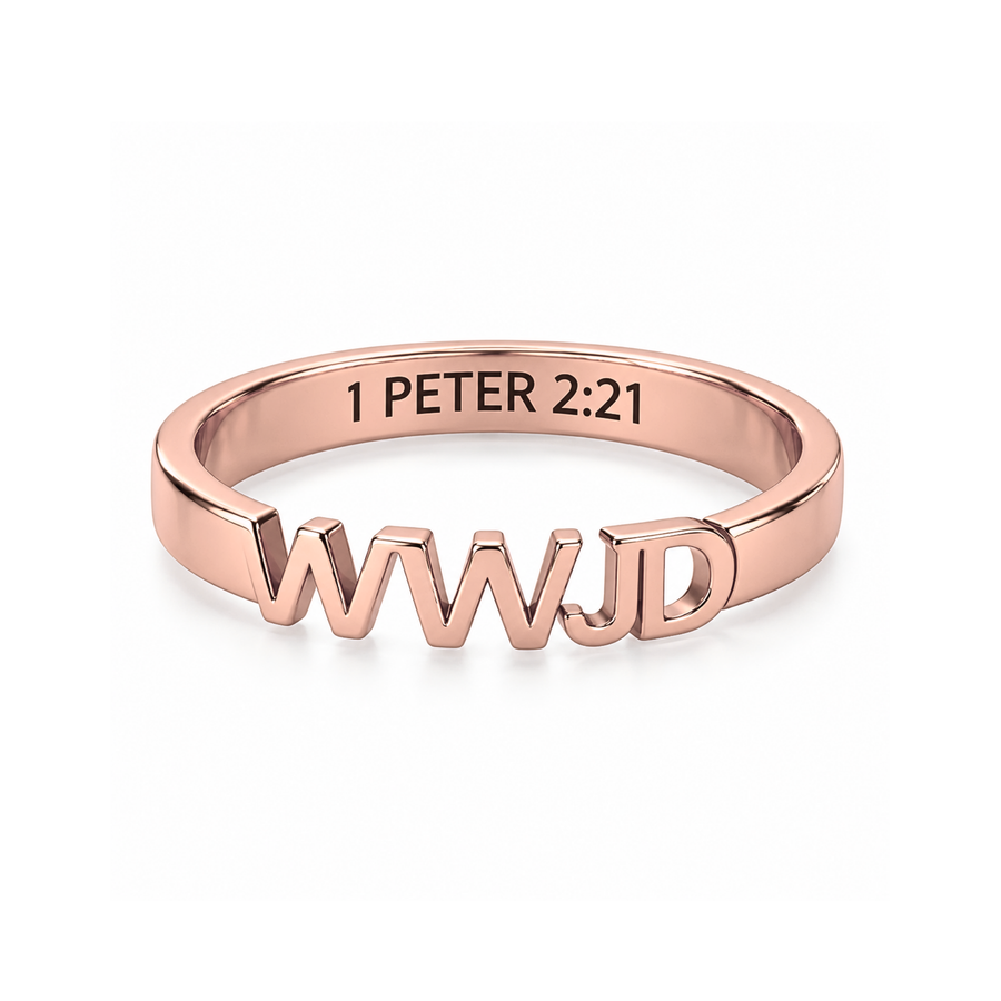 WWJD Ring in Gold, Silver & Rose Gold