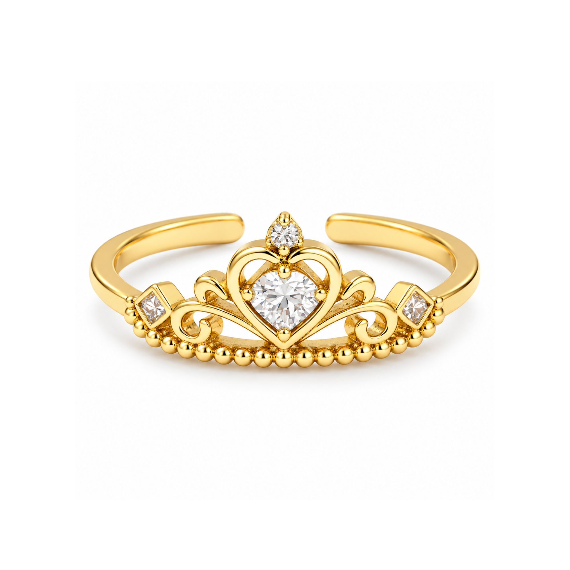 Glory & Honor Tiara Adjustable Ring in Gold & Silver