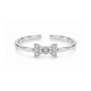 Just a Lil' Bow Adjustable Ring in Gold and Silver