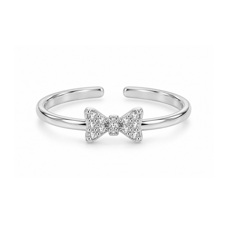 Just a Lil' Bow Adjustable Ring in Gold and Silver