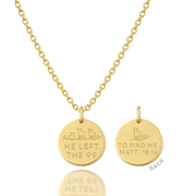 'He Left The 99' Necklace in Gold, Silver & Rose Gold