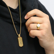 'Wave of Revival' (Ephesians 5:14) Mens Necklace in Gold & Silver