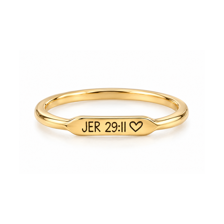 Jeremiah 29:11 Deep Engraved Stainless Steel Ring