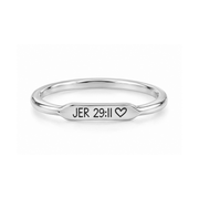 Jeremiah 29:11 Deep Engraved Stainless Steel Ring