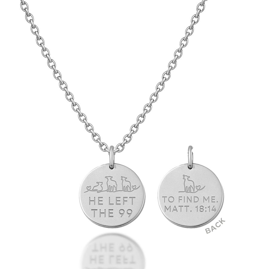 'He Left The 99' Necklace in Gold, Silver & Rose Gold