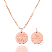 'He Left The 99' Necklace in Gold, Silver & Rose Gold