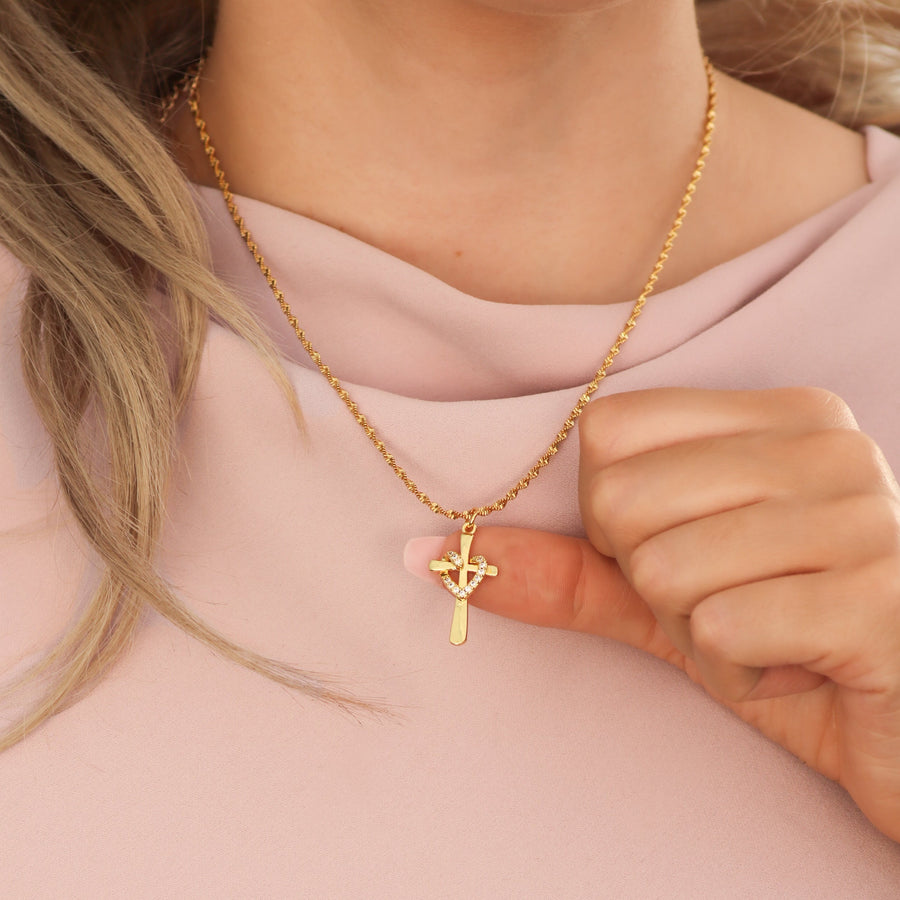 The Love of Jesus Necklace in Gold and Silver