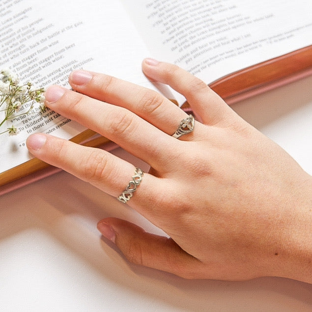 Joyful Hearts Ring- Sterling Silver