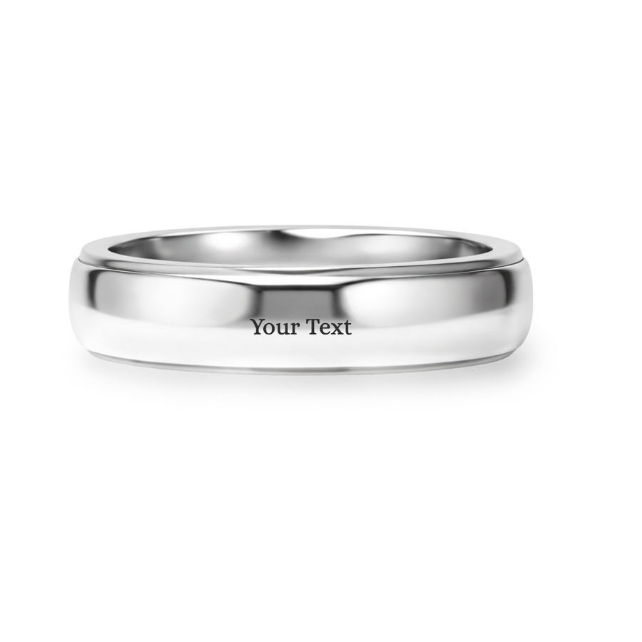 Mens Band Engraved Ring