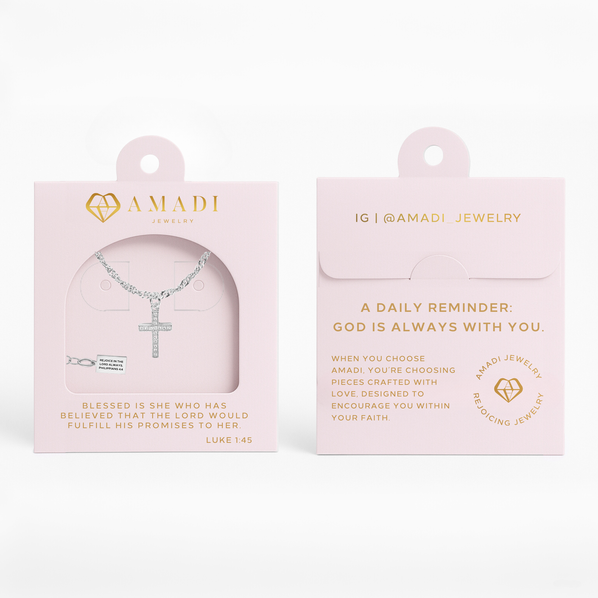 wholesale kit, bestselling Christian necklaces, gold plated, silver plated, blush pink packaging, clear acrylic display stand, pop-up market display, boutique jewelry, faith-inspired gifts, retail-ready jewelry, Christian gift shop product
