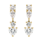 Remain in My Love Drop Studs in Gold & Silver