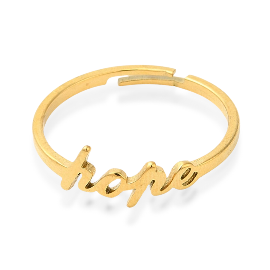 Everlasting Hope Adjustable Ring Gold and Silver