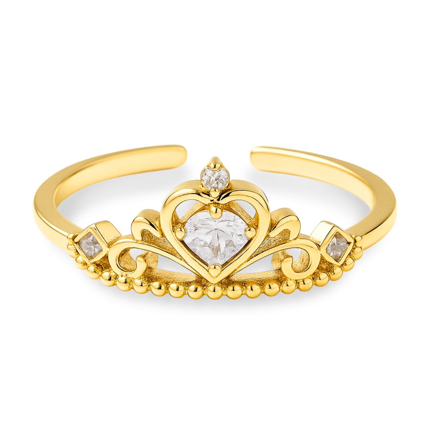 Glory & Honor Tiara Adjustable Ring in Gold & Silver