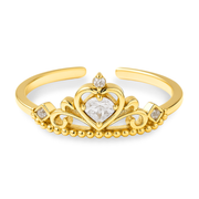 Glory & Honor Tiara Adjustable Ring in Gold & Silver