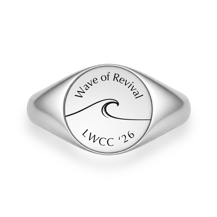 'Wave of Revival' (Ephesians 5:14) Unisex Signet Ring in Gold & Silver