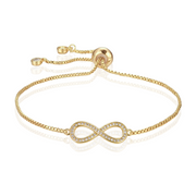 Never Ending Love Adjustable Bracelet in Gold and Silver