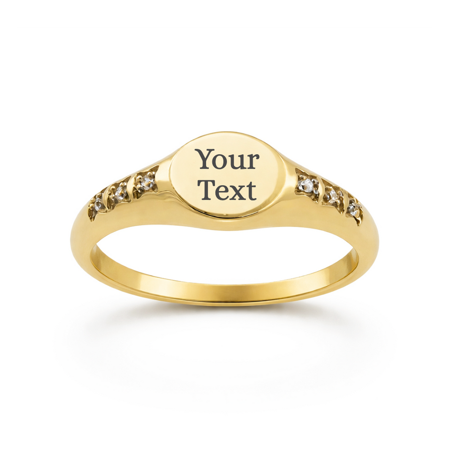 Oval Signet Engraved Ring