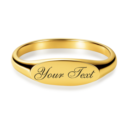 Engraved Oval Signet Ring