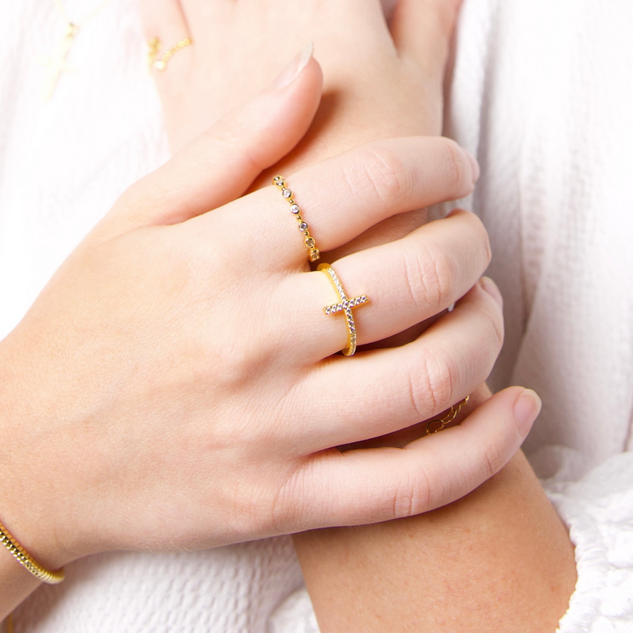 Jericho Circle Ring- Gold Vermeil, Sterling Silver & Rose Gold