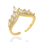 Heavenly Crown Adjustable Ring in Gold & Silver