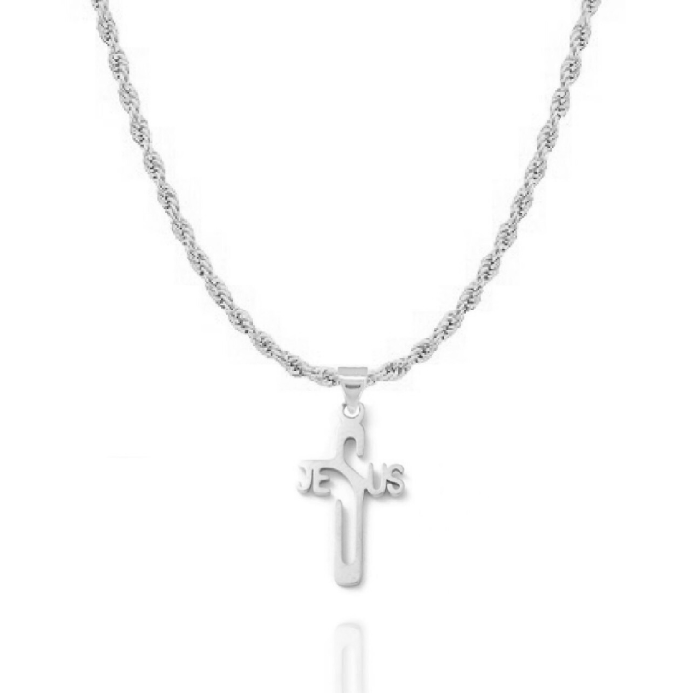 Uniqon Silver Holy Jesus Christ Cross Isa Masih Locket Pendant Necklace  With Box Chain Silver Stainless Steel Price in India - Buy Uniqon Silver  Holy Jesus Christ Cross Isa Masih Locket Pendant