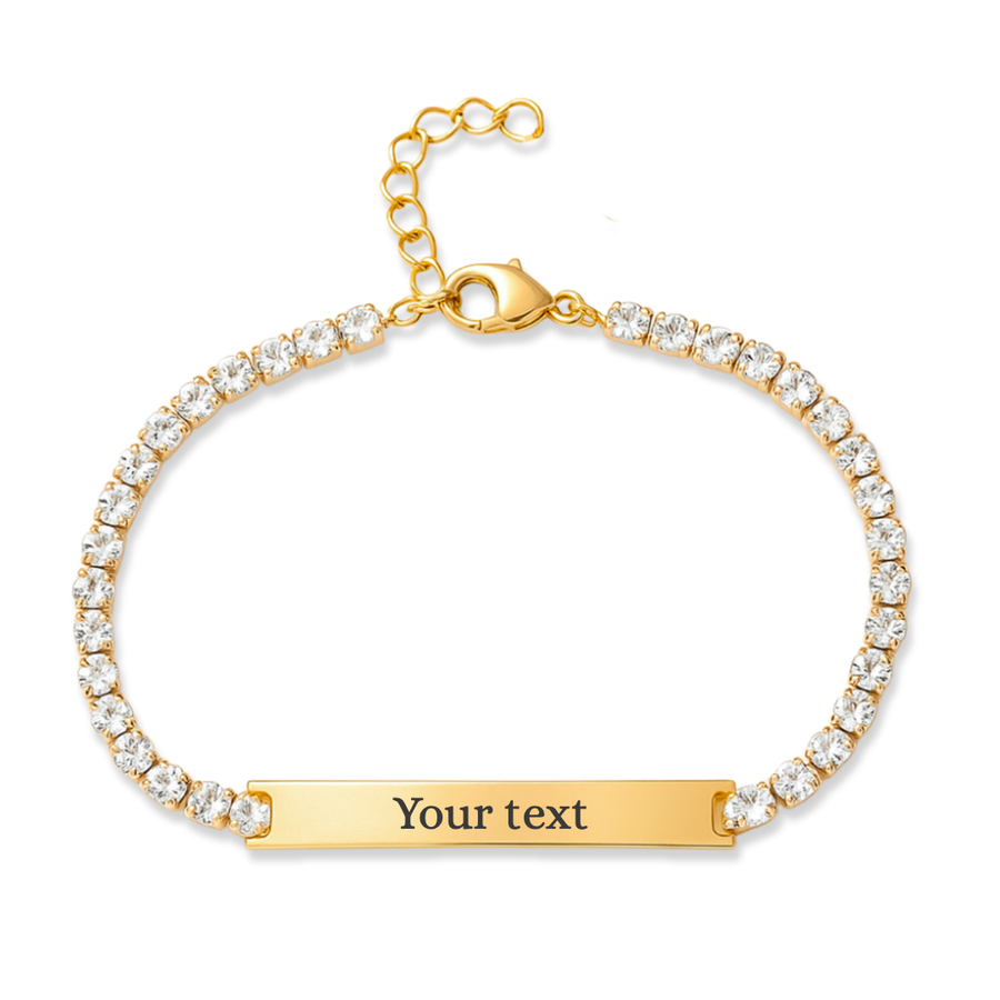 Engraved Tennis Bracelet