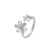 Blooming Faith Adjustable Ring in Gold and Silver