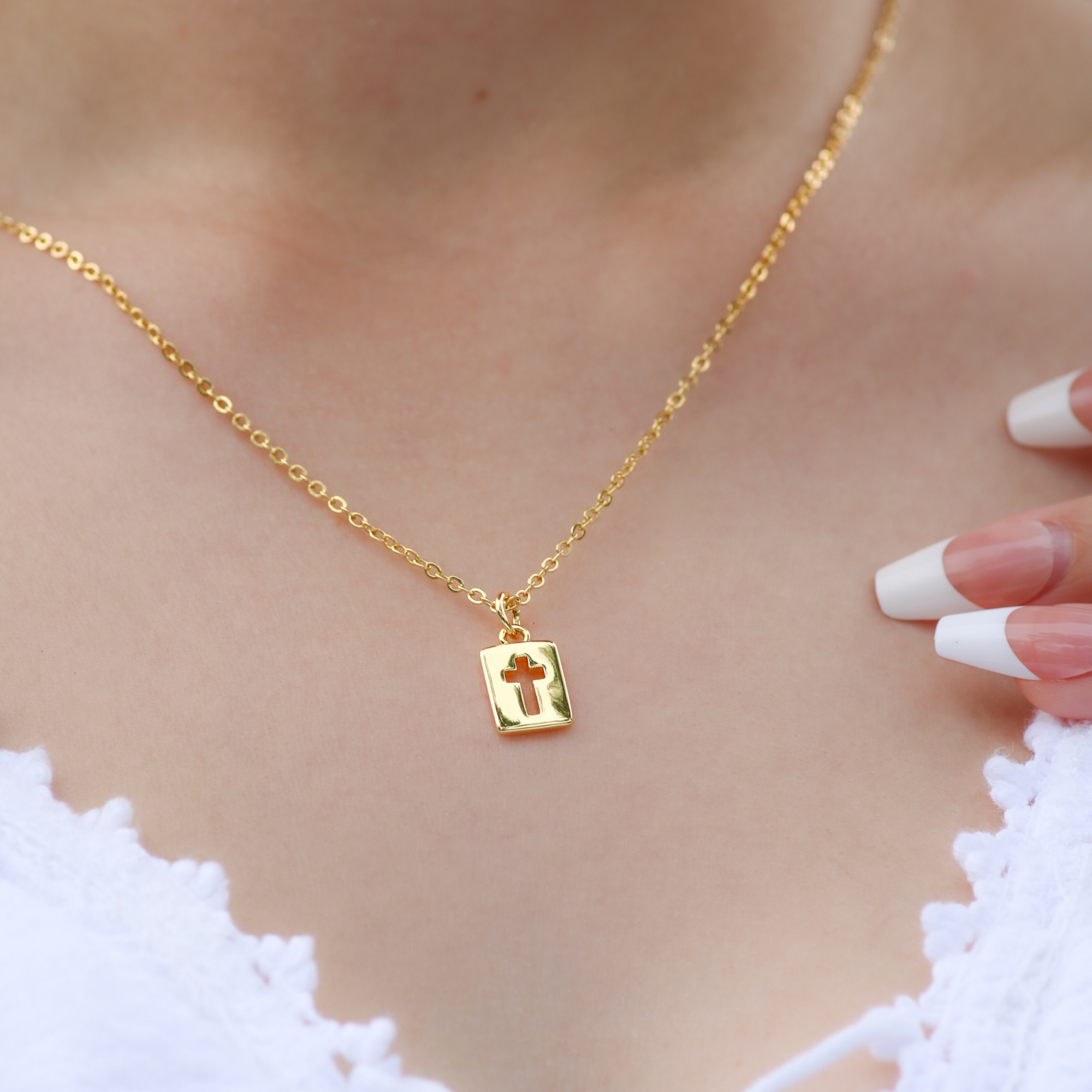 Cross of Refuge Necklace in Gold