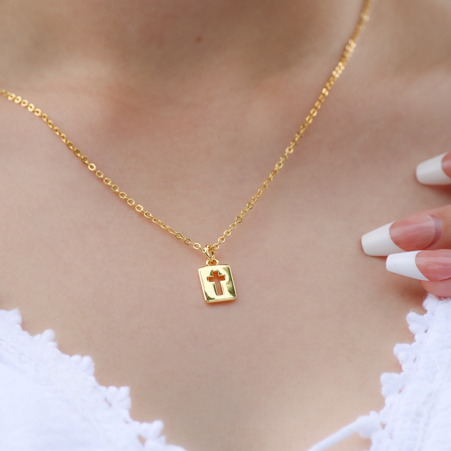 Cross of Refuge Necklace in Gold