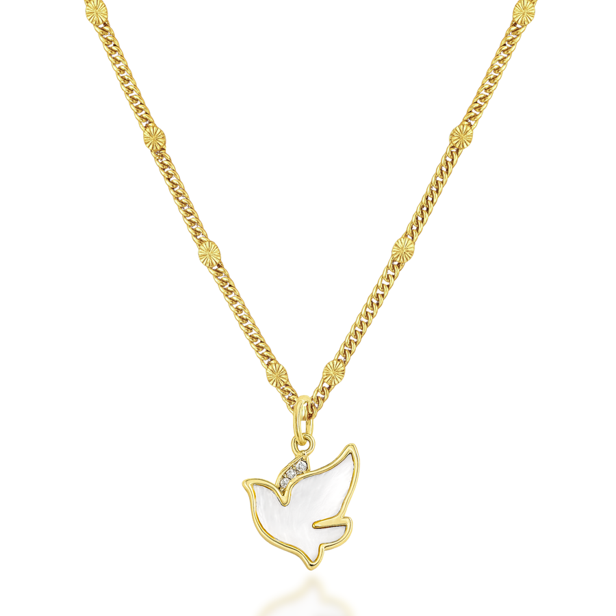 Breath of Grace Necklace with White Enamel