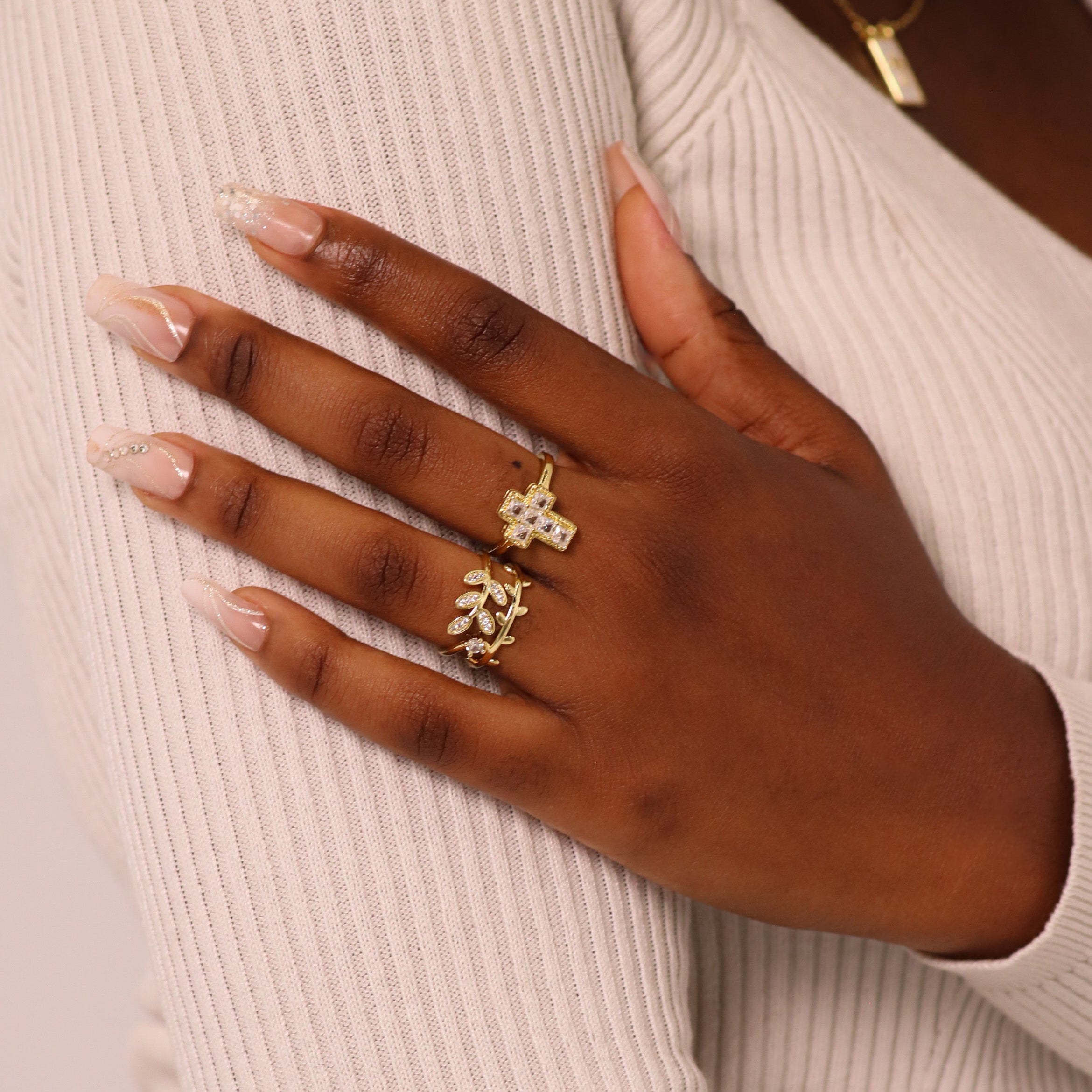 Olive Leaf Promise Ring