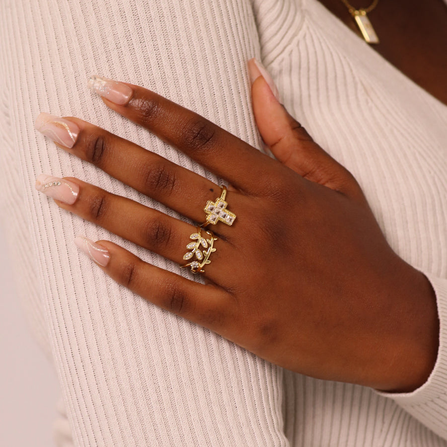 Olive Leaf Promise Ring