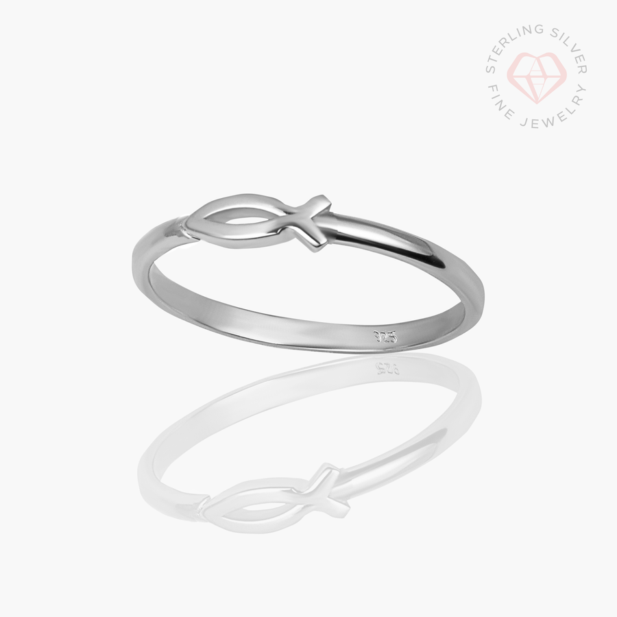 Ichthys Grace Ring- Sterling Silver