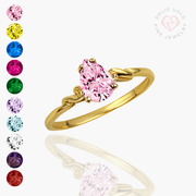 Delivered Tears Ring- 10k/14k Solid Yellow Gold, White Gold & Rose Gold