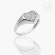 Faith by Heart Ring- Sterling Silver