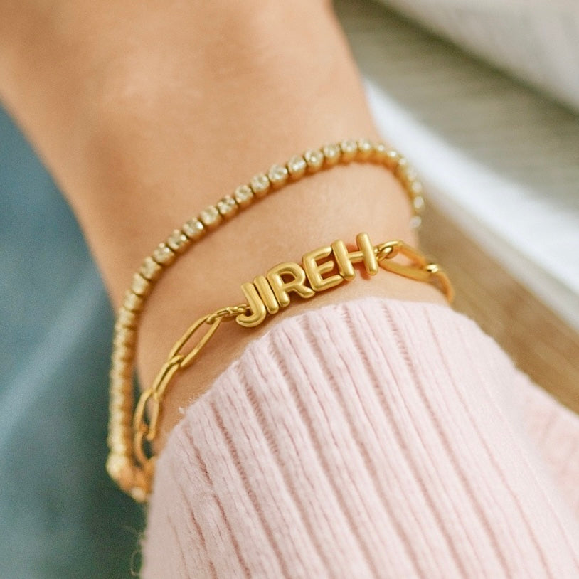 JIREH Paperclip Bracelet in Gold and Silver