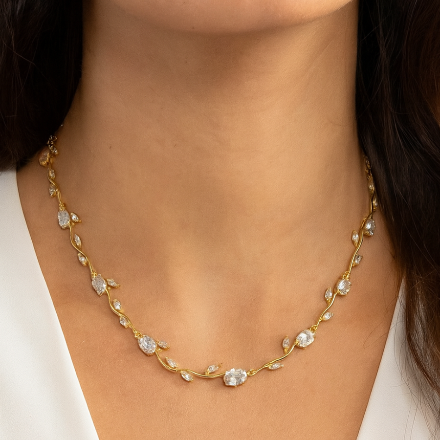 Abiding Vine Necklace in Gold & Silver