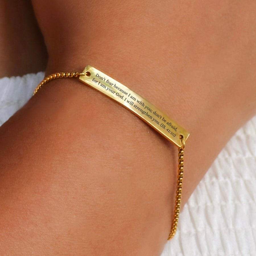 Engraved Rectangle Bracelet