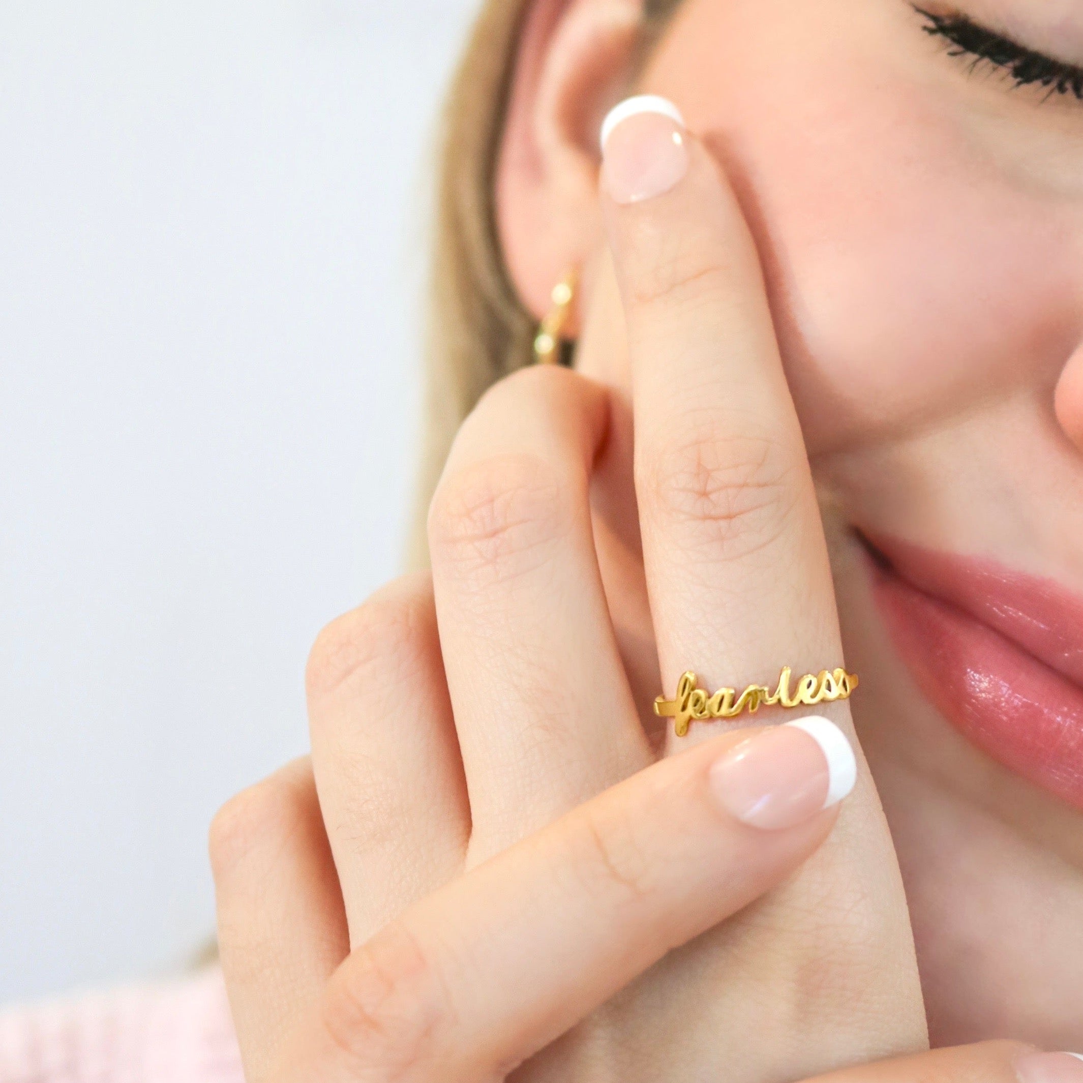 'Fearless' Adjustable Ring in Gold